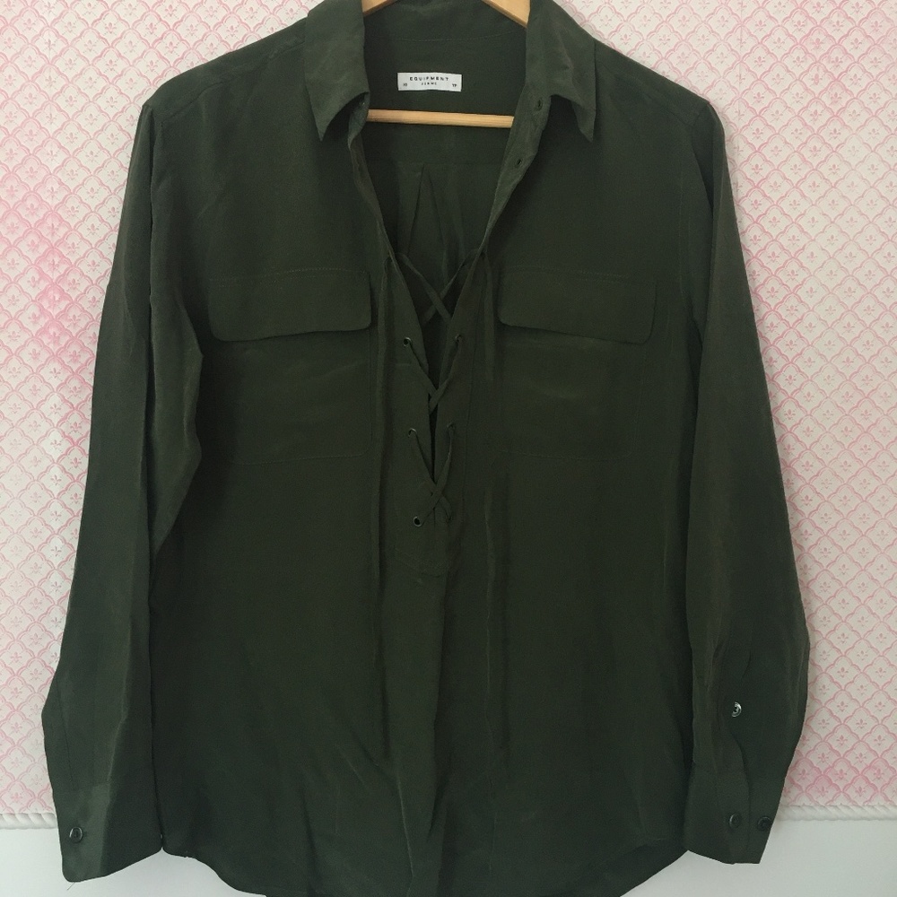 SILK EQUIPMENT POPOVER BLOUSE